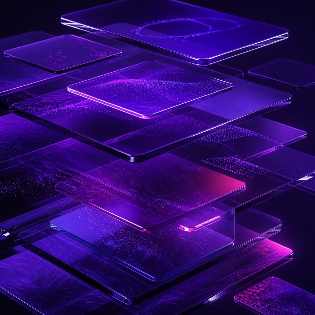 Creative & socials layer — abstract violet 3D render