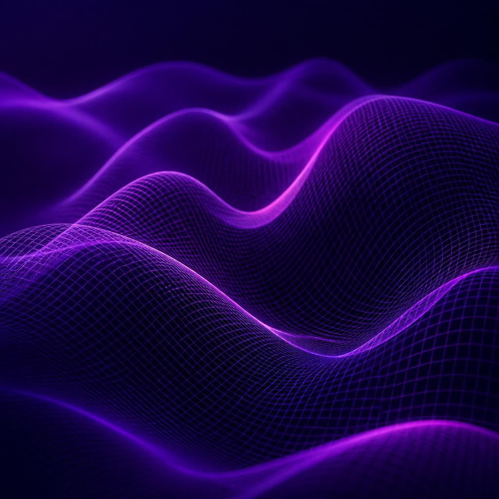 Ads layer — abstract violet 3D render